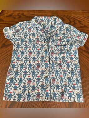Roller Rabbit Dallas Texas Pj Top Xs Western Button Down